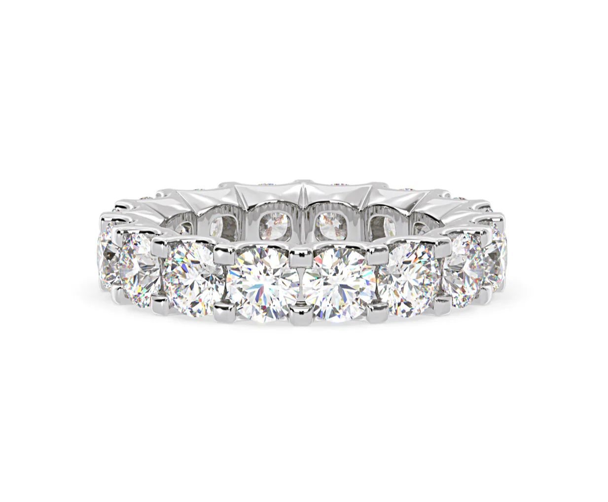 Chloe Lab Diamond Eternity Ring 18K White Gold Claw Set 5.00ct G/Vs - Image 54