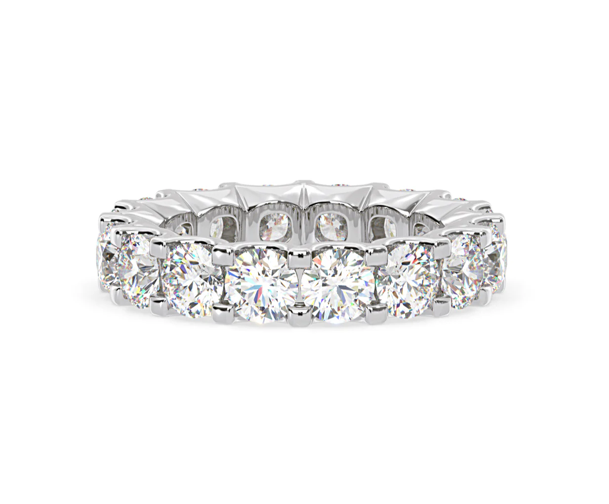 Chloe Lab Diamond Eternity Ring 18K White Gold Claw Set 5.00ct G/Vs - Image 59