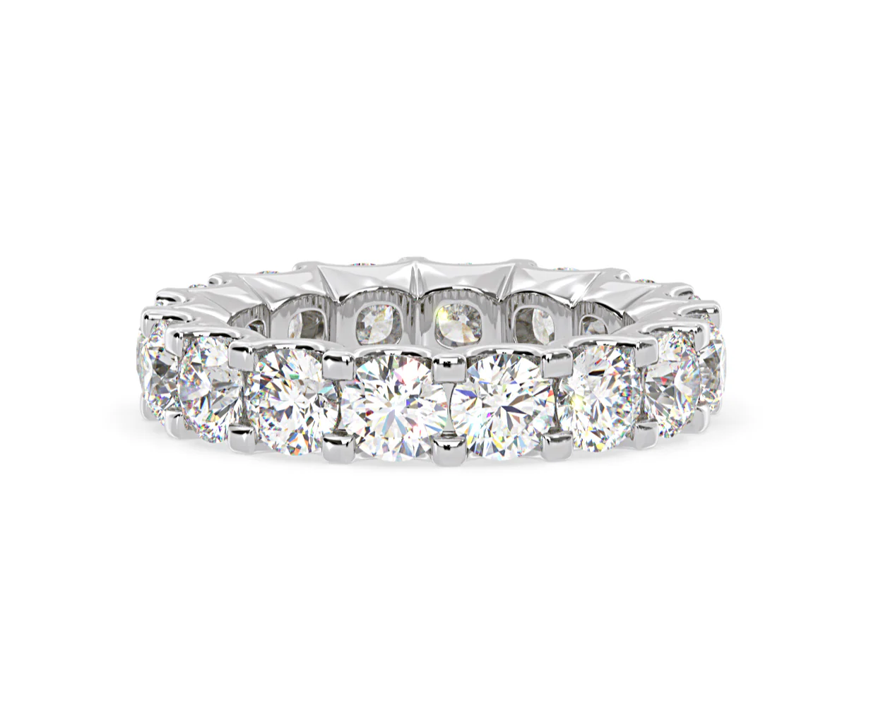 Chloe Lab Diamond Eternity Ring 18K White Gold Claw Set 5.00ct G/Vs - Image 63