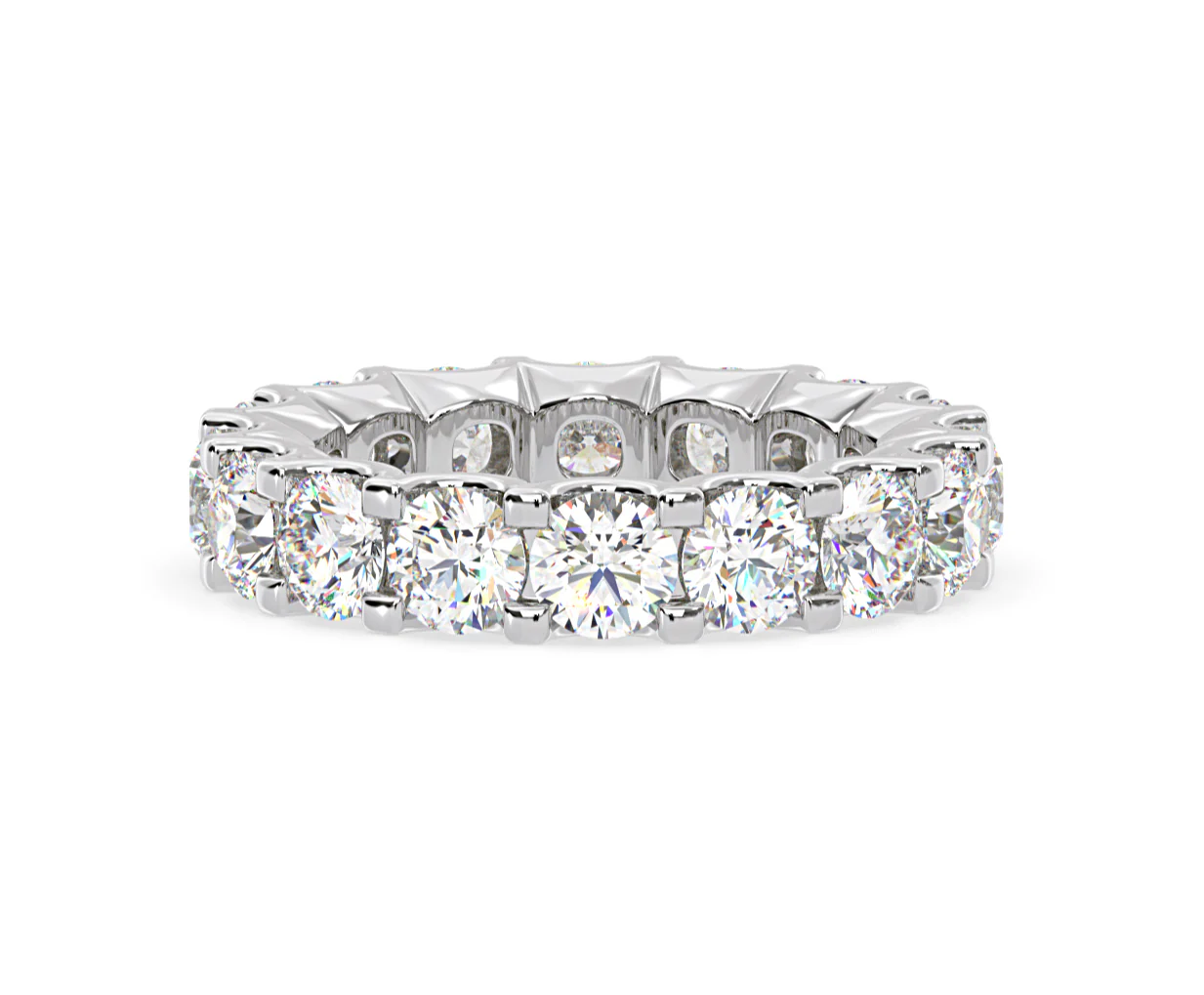 Chloe Lab Diamond Eternity Ring 18K White Gold Claw Set 5.00ct G/Vs - Image 66