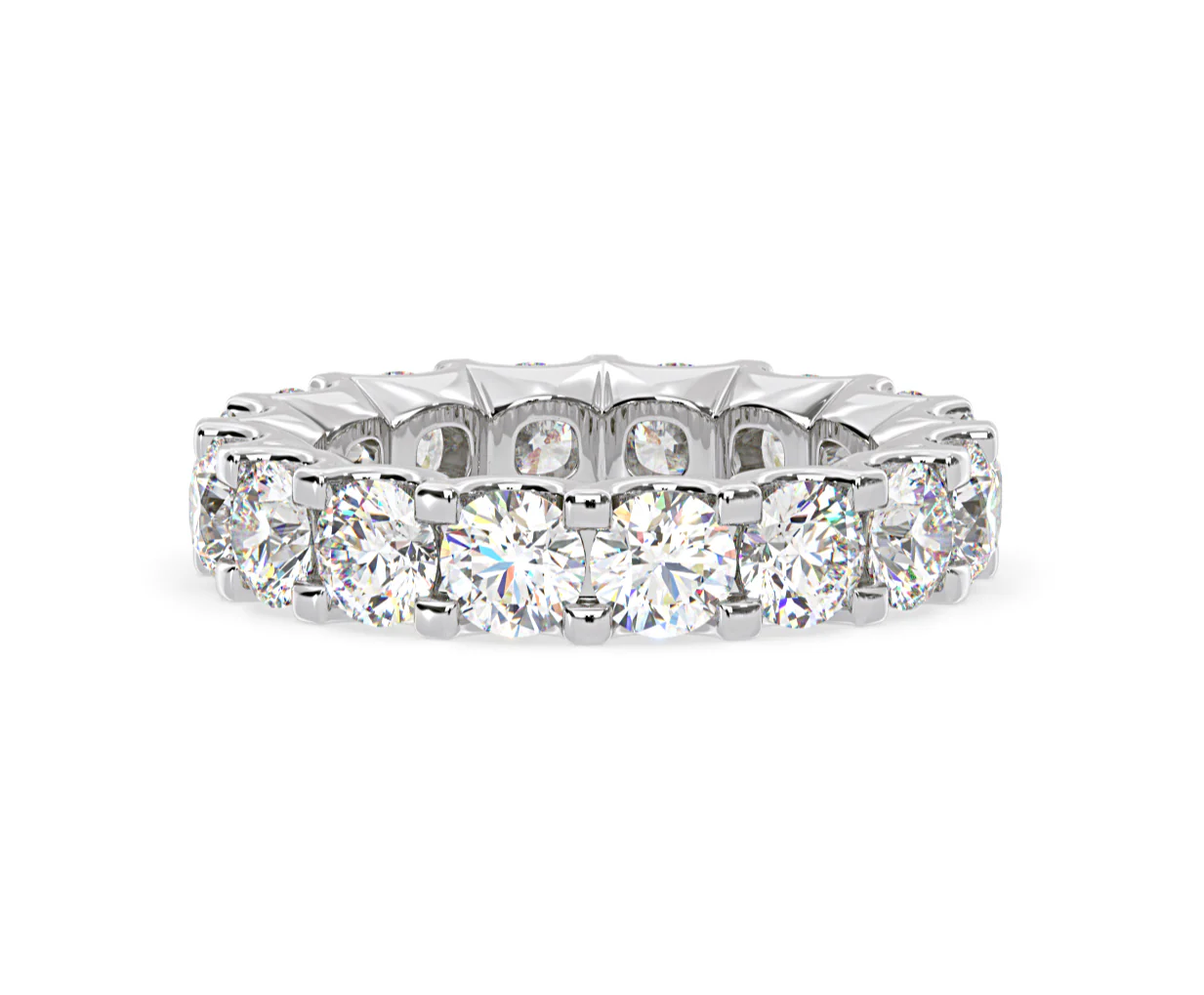 Chloe Lab Diamond Eternity Ring 18K White Gold Claw Set 5.00ct G/Vs - Image 69