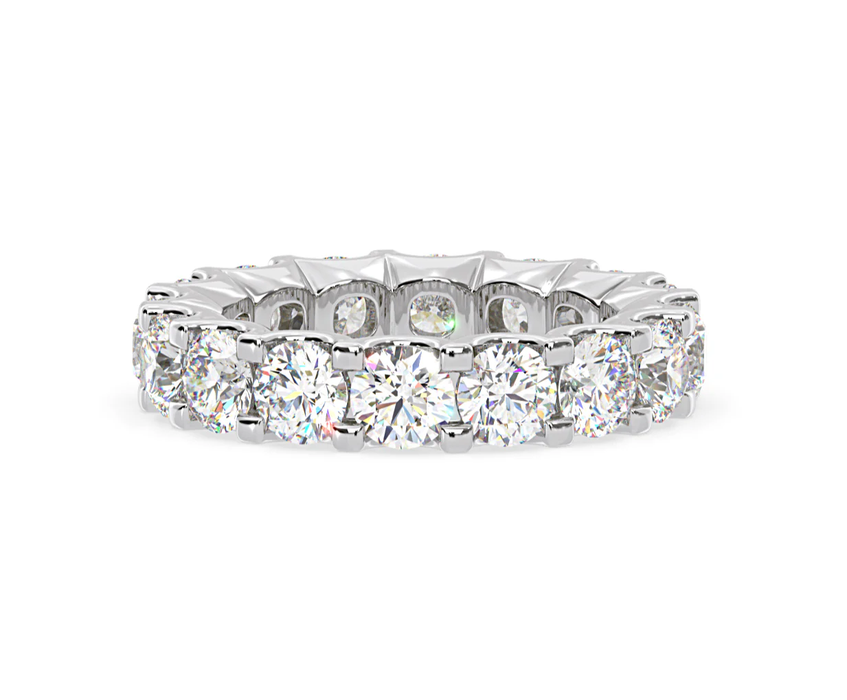 Chloe Lab Diamond Eternity Ring 18K White Gold Claw Set 5.00ct G/Vs - Image 72