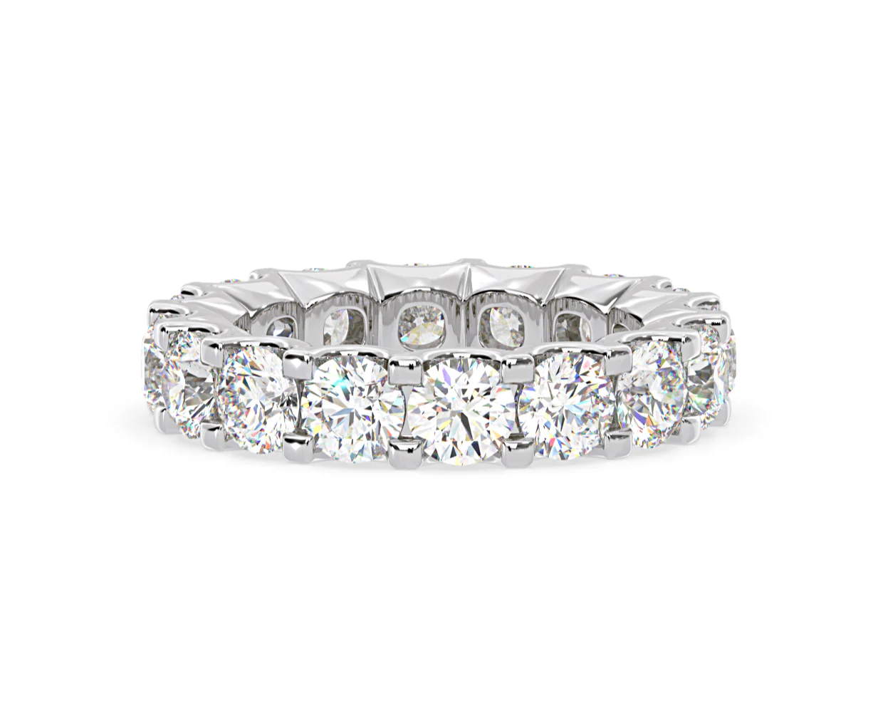 Chloe Lab Diamond Eternity Ring 18K White Gold Claw Set 5.00ct G/Vs - Image 85