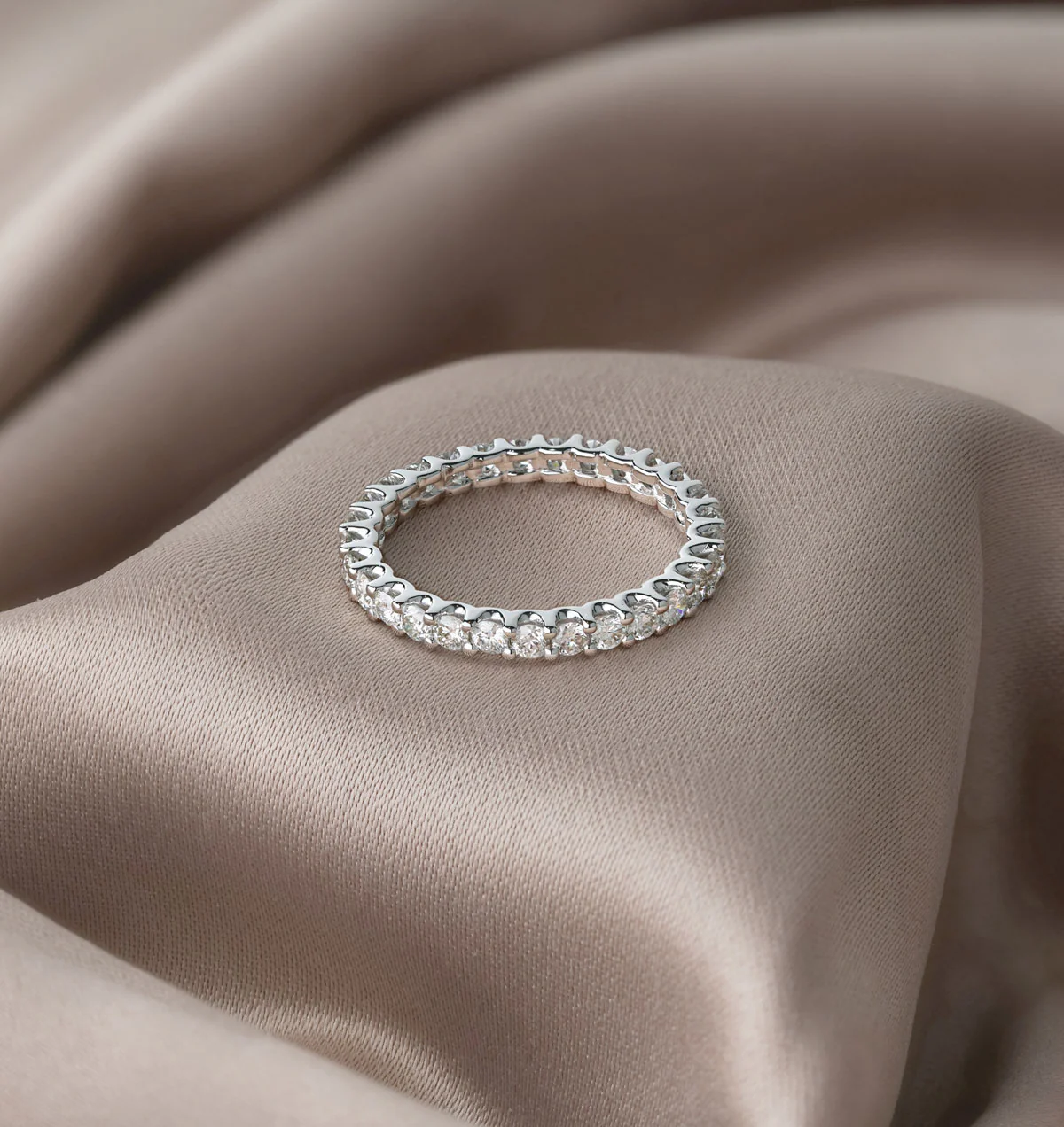 Chloe Lab Diamond Eternity Ring Platinum Claw Set 1.00ct G/Vs - Image 7