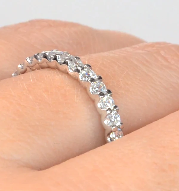 Chloe Lab Diamond Eternity Ring Platinum Claw Set 1.00ct H/Si - Image 4
