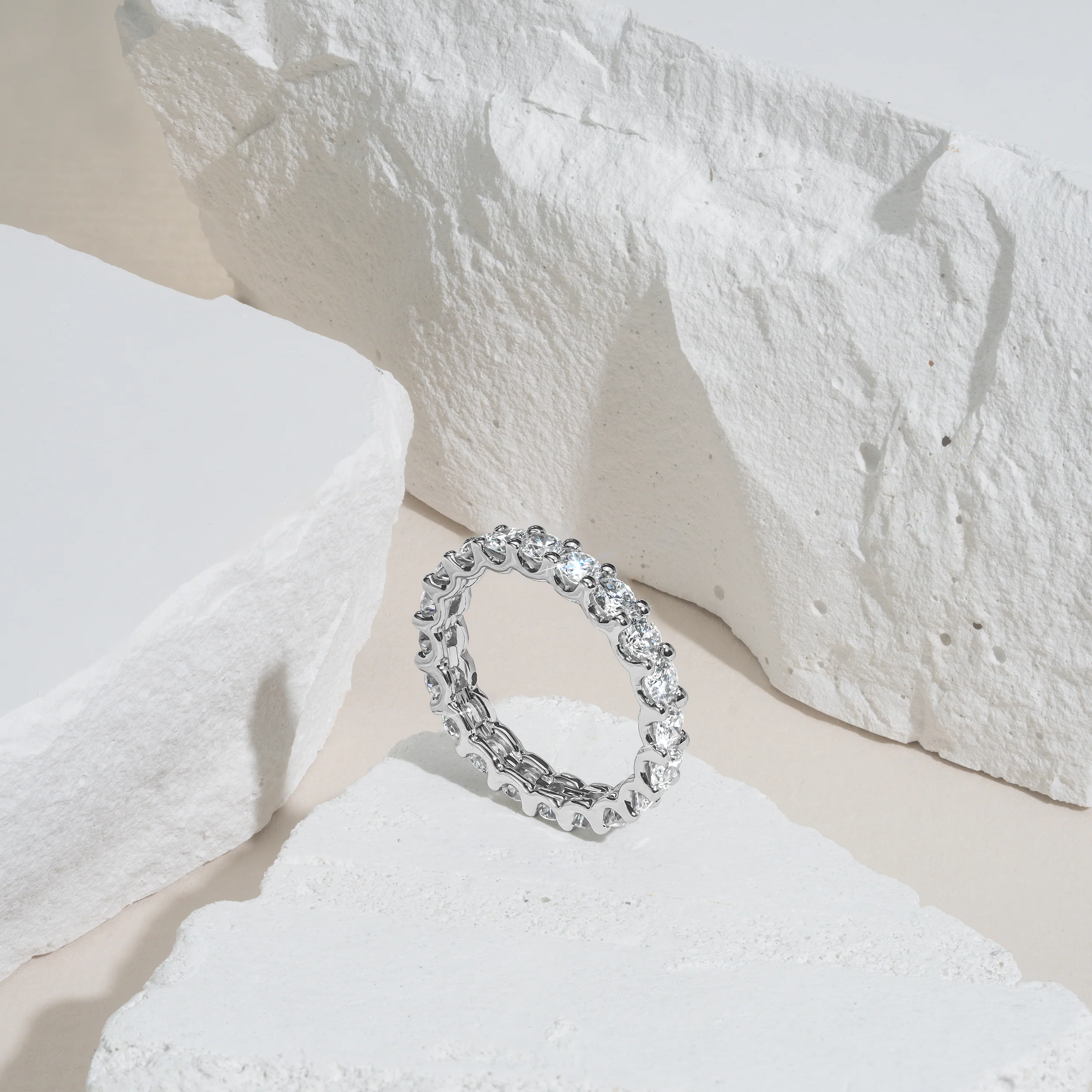 Chloe Lab Diamond Eternity Ring Platinum Claw Set 2.00ct G/Vs - Image 4