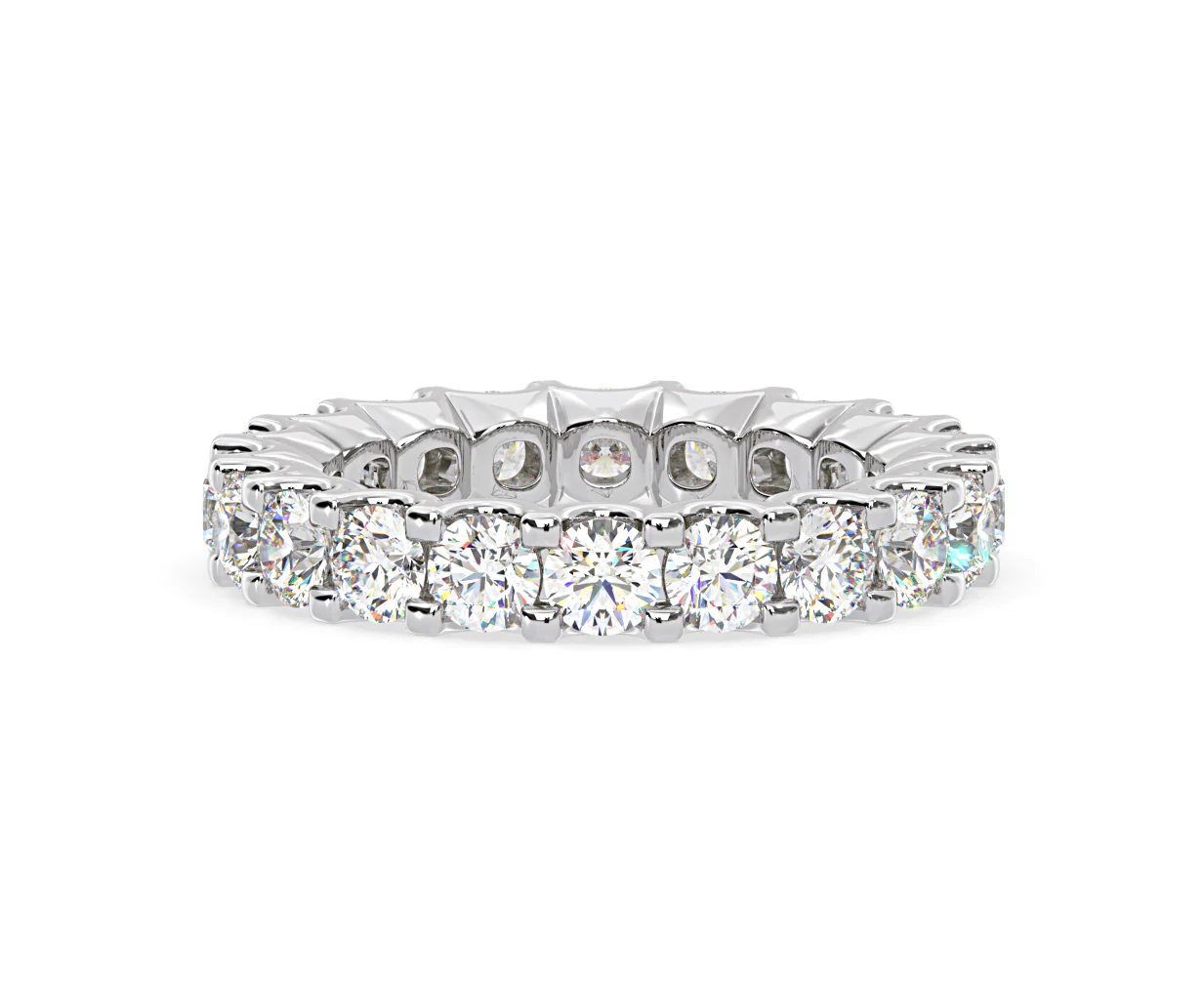 Chloe Lab Diamond Eternity Ring Platinum Claw Set 3.00ct G/Vs - Image 10