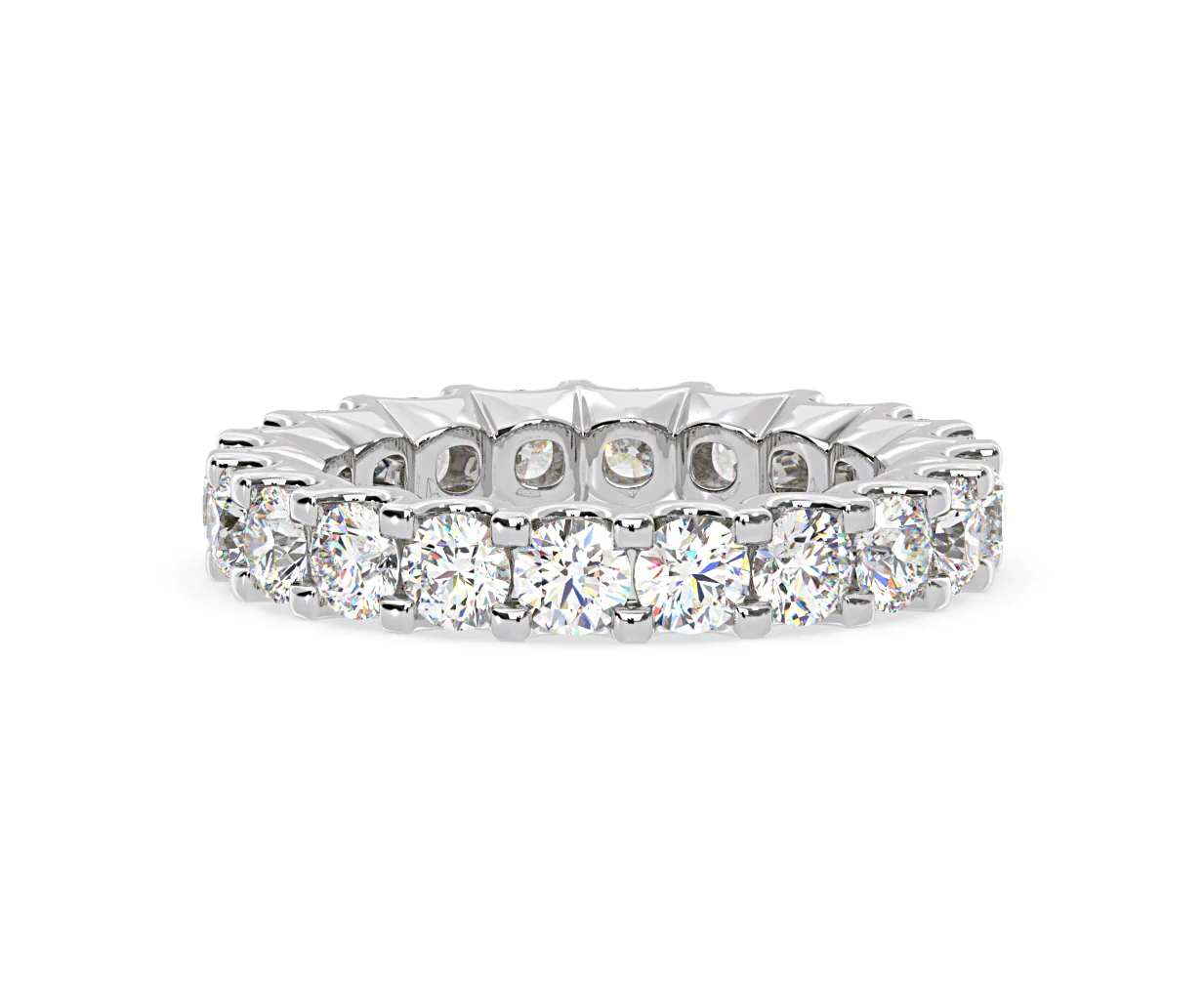 Chloe Lab Diamond Eternity Ring Platinum Claw Set 3.00ct G/Vs - Image 11