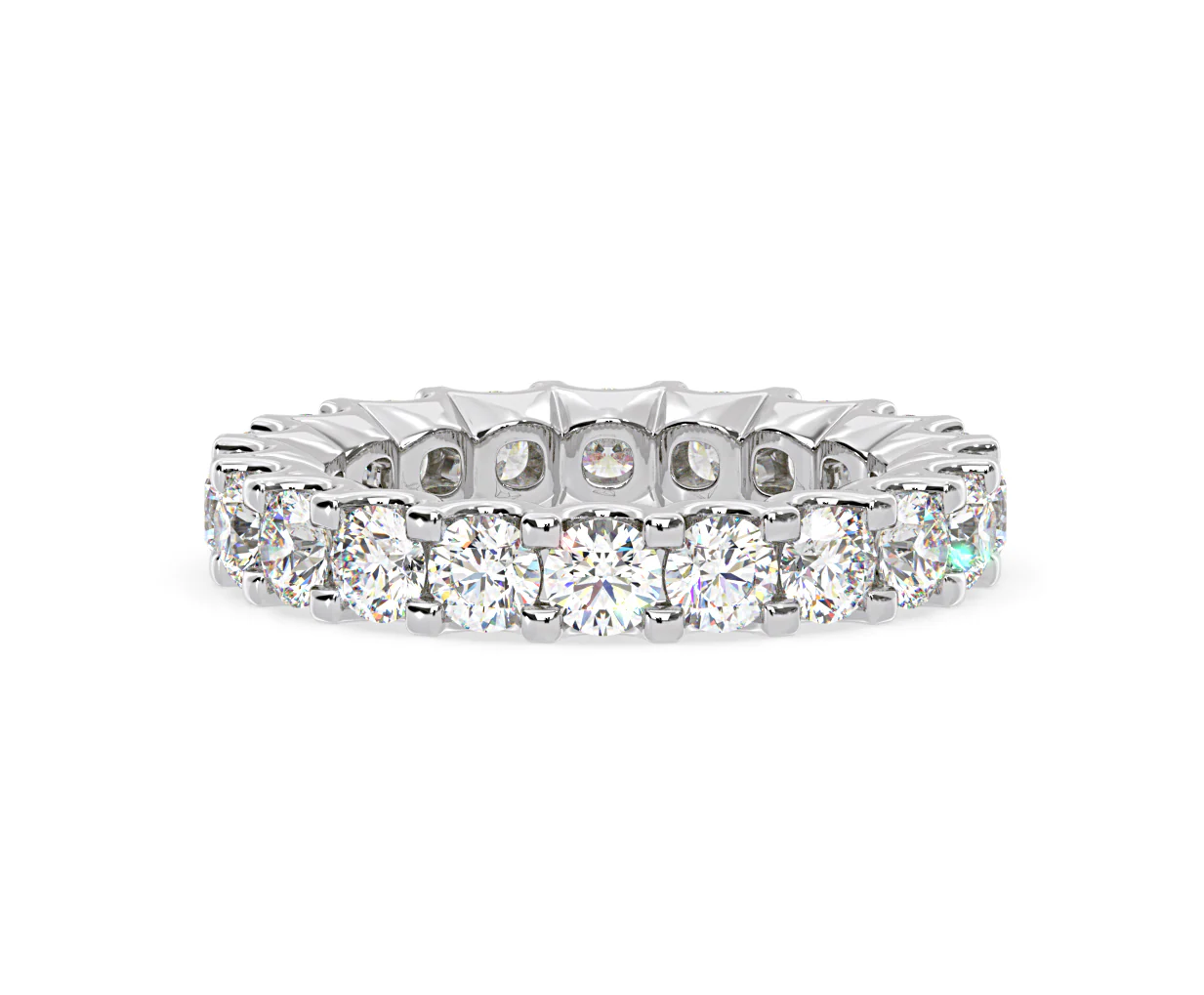 Chloe Lab Diamond Eternity Ring Platinum Claw Set 3.00ct G/Vs - Image 14