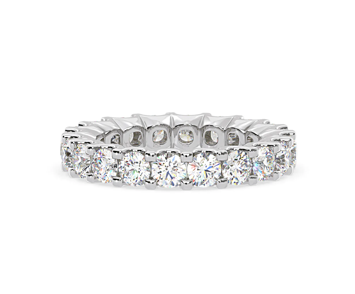 Chloe Lab Diamond Eternity Ring Platinum Claw Set 3.00ct G/Vs - Image 15