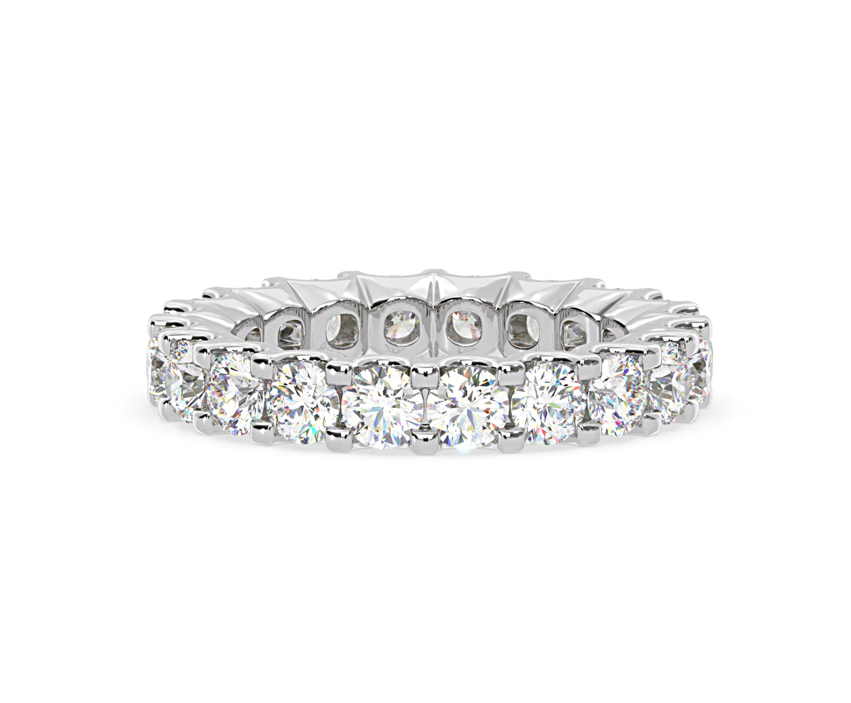 Chloe Lab Diamond Eternity Ring Platinum Claw Set 3.00ct G/Vs - Image 24