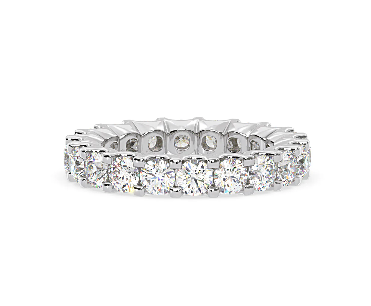 Chloe Lab Diamond Eternity Ring Platinum Claw Set 3.00ct G/Vs - Image 25