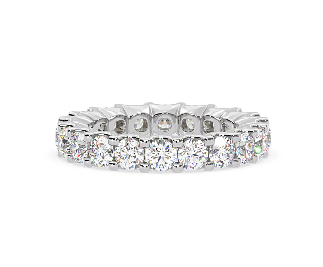 Chloe Lab Diamond Eternity Ring Platinum Claw Set 3.00ct G/Vs - Image 26