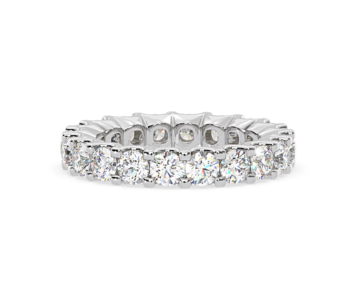 Chloe Lab Diamond Eternity Ring Platinum Claw Set 3.00ct G/Vs - Image 27