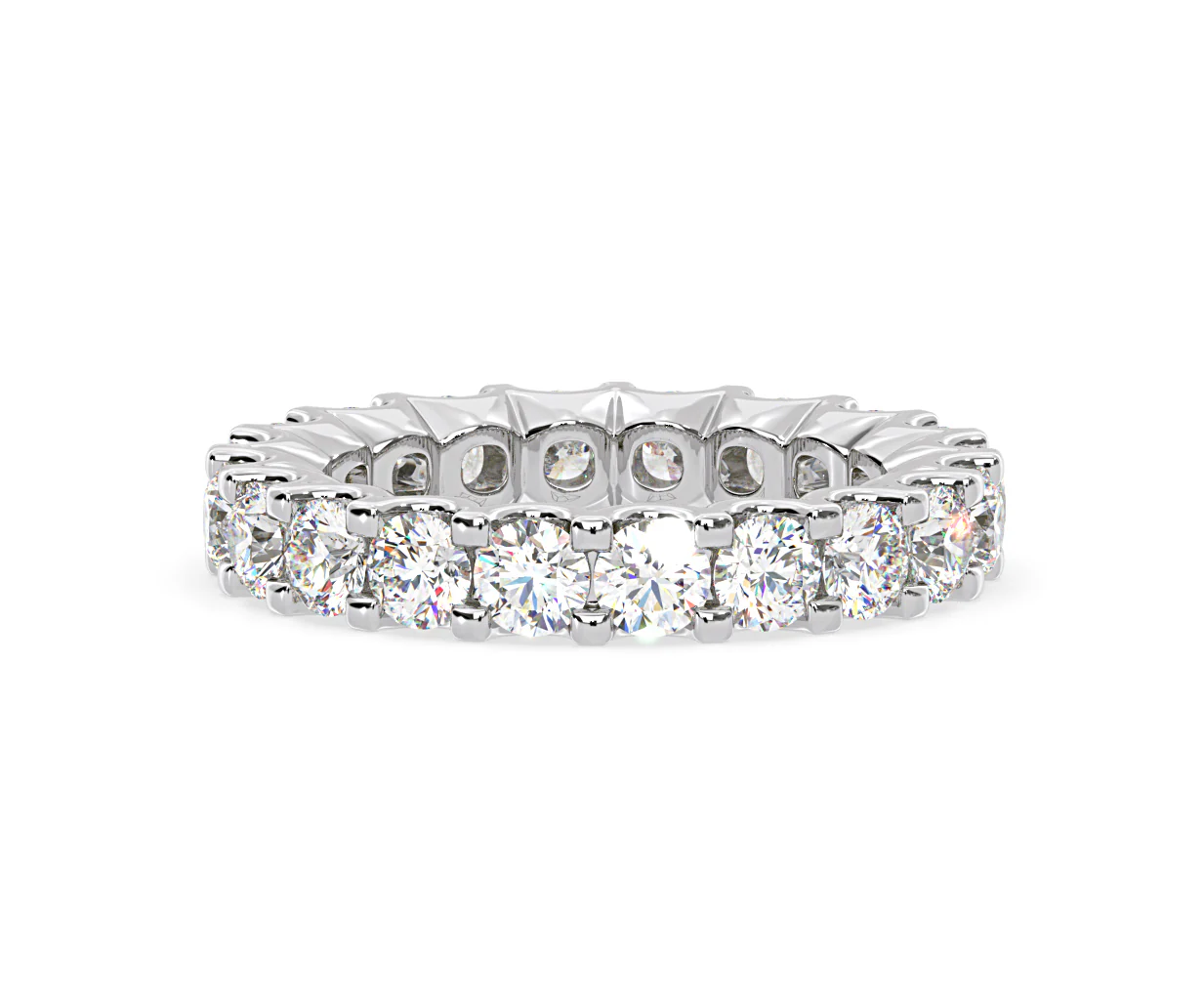 Chloe Lab Diamond Eternity Ring Platinum Claw Set 3.00ct G/Vs - Image 40