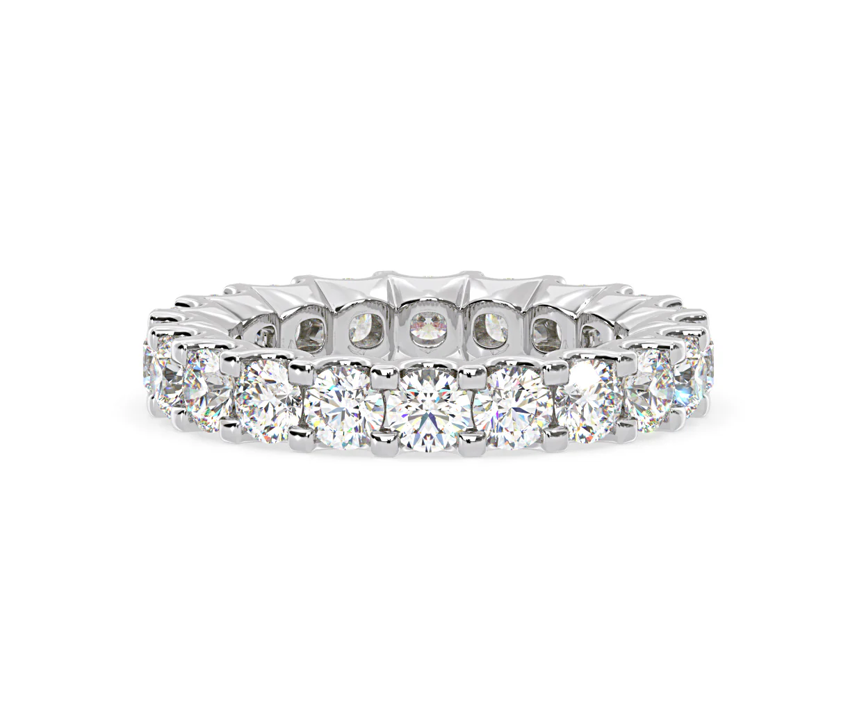 Chloe Lab Diamond Eternity Ring Platinum Claw Set 3.00ct G/Vs - Image 6