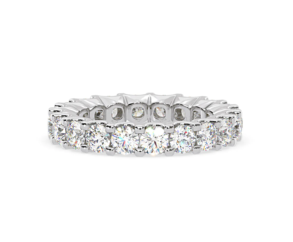 Chloe Lab Diamond Eternity Ring Platinum Claw Set 3.00ct G/Vs - Image 64