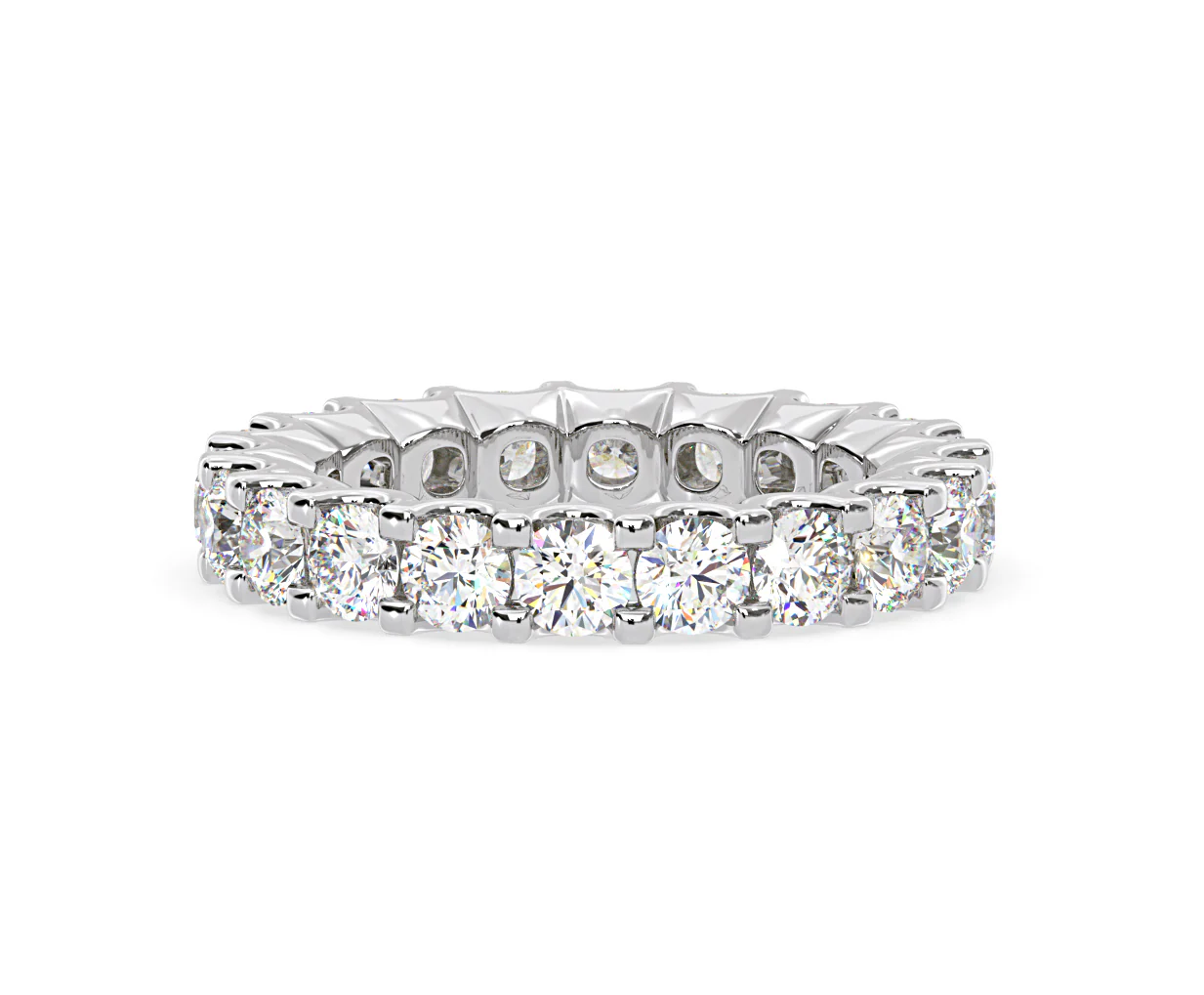 Chloe Lab Diamond Eternity Ring Platinum Claw Set 3.00ct G/Vs - Image 66