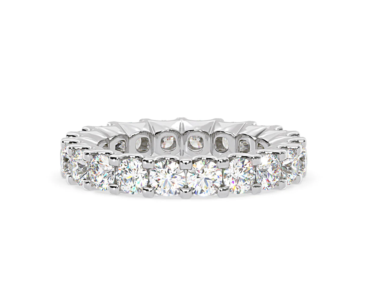 Chloe Lab Diamond Eternity Ring Platinum Claw Set 3.00ct G/Vs - Image 67