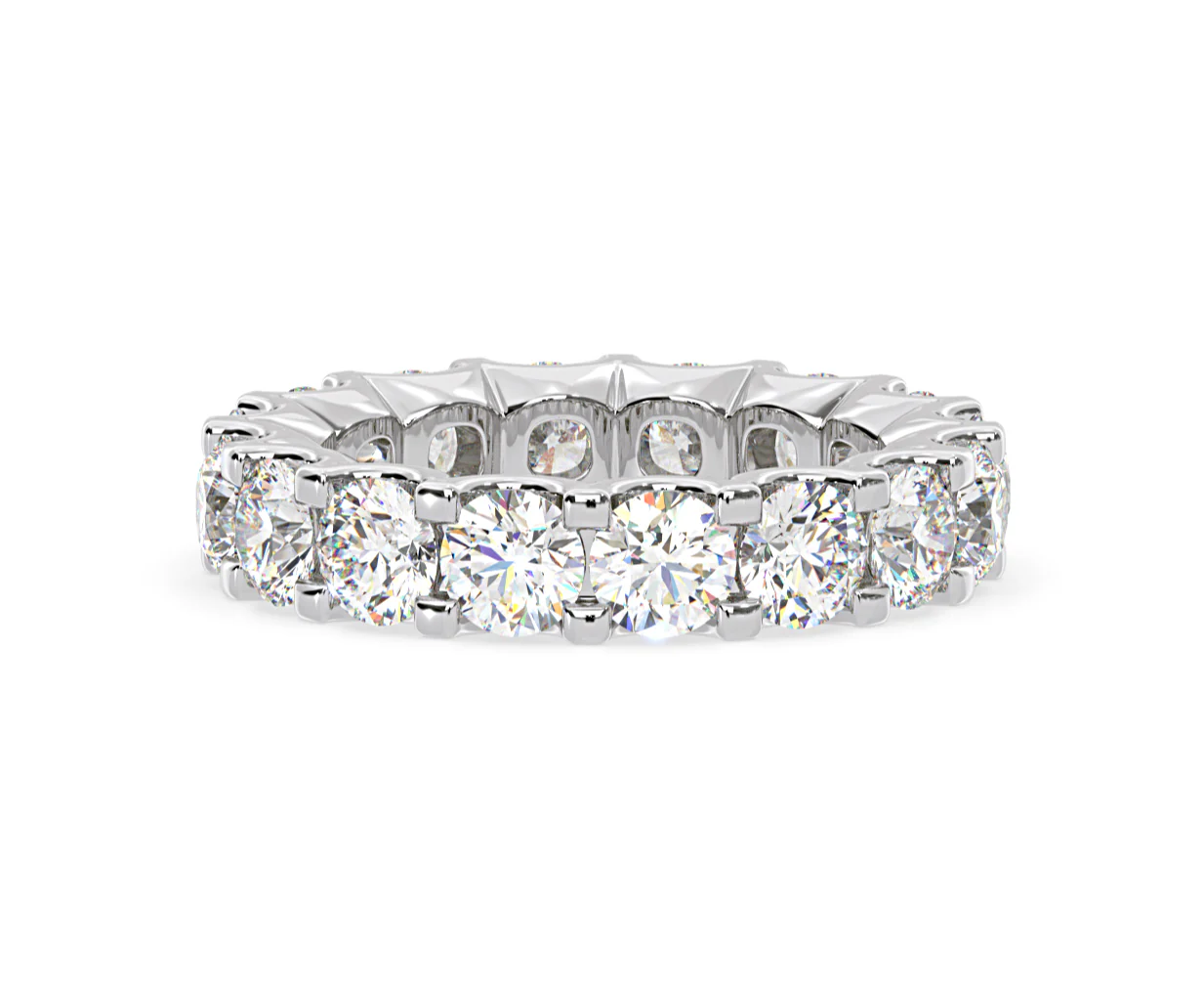 Chloe Lab Diamond Eternity Ring Platinum Claw Set 5.00ct G/Vs - Image 10