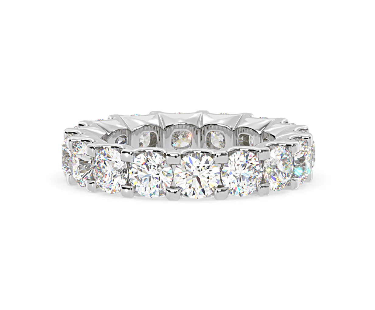 Chloe Lab Diamond Eternity Ring Platinum Claw Set 5.00ct G/Vs - Image 11