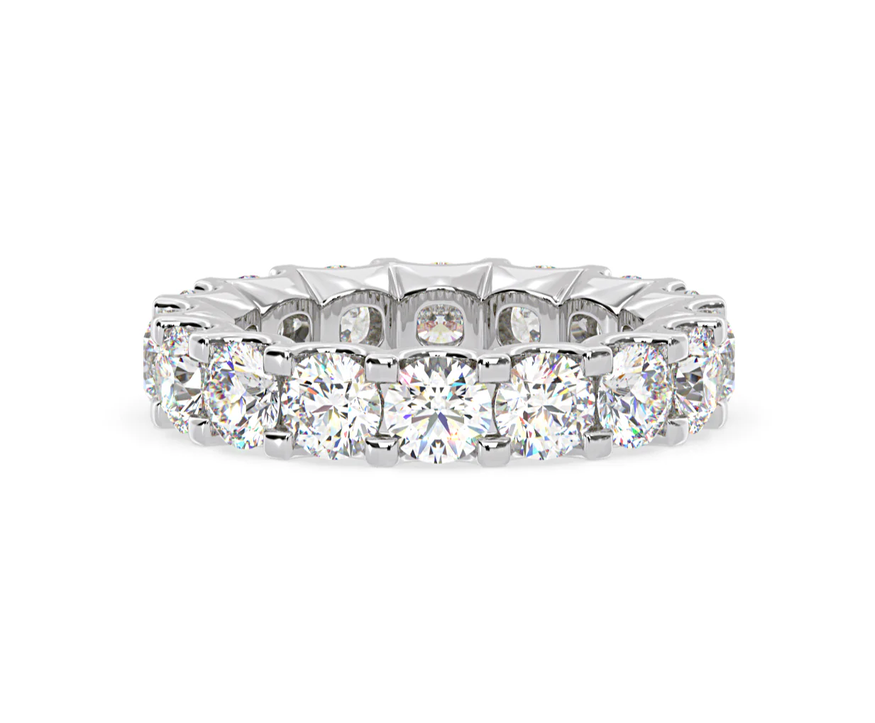 Chloe Lab Diamond Eternity Ring Platinum Claw Set 5.00ct G/Vs - Image 12