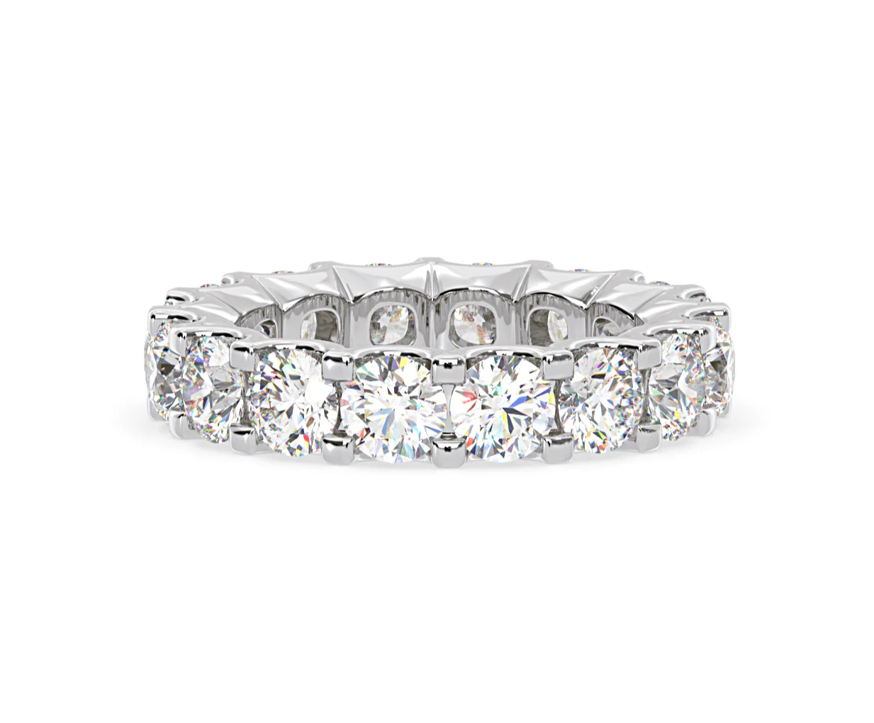 Chloe Lab Diamond Eternity Ring Platinum Claw Set 5.00ct G/Vs - Image 14