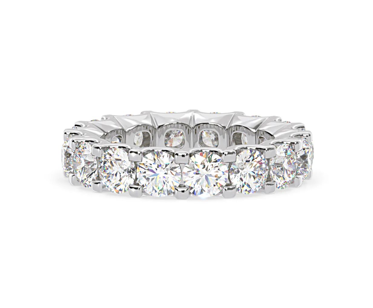 Chloe Lab Diamond Eternity Ring Platinum Claw Set 5.00ct G/Vs - Image 15