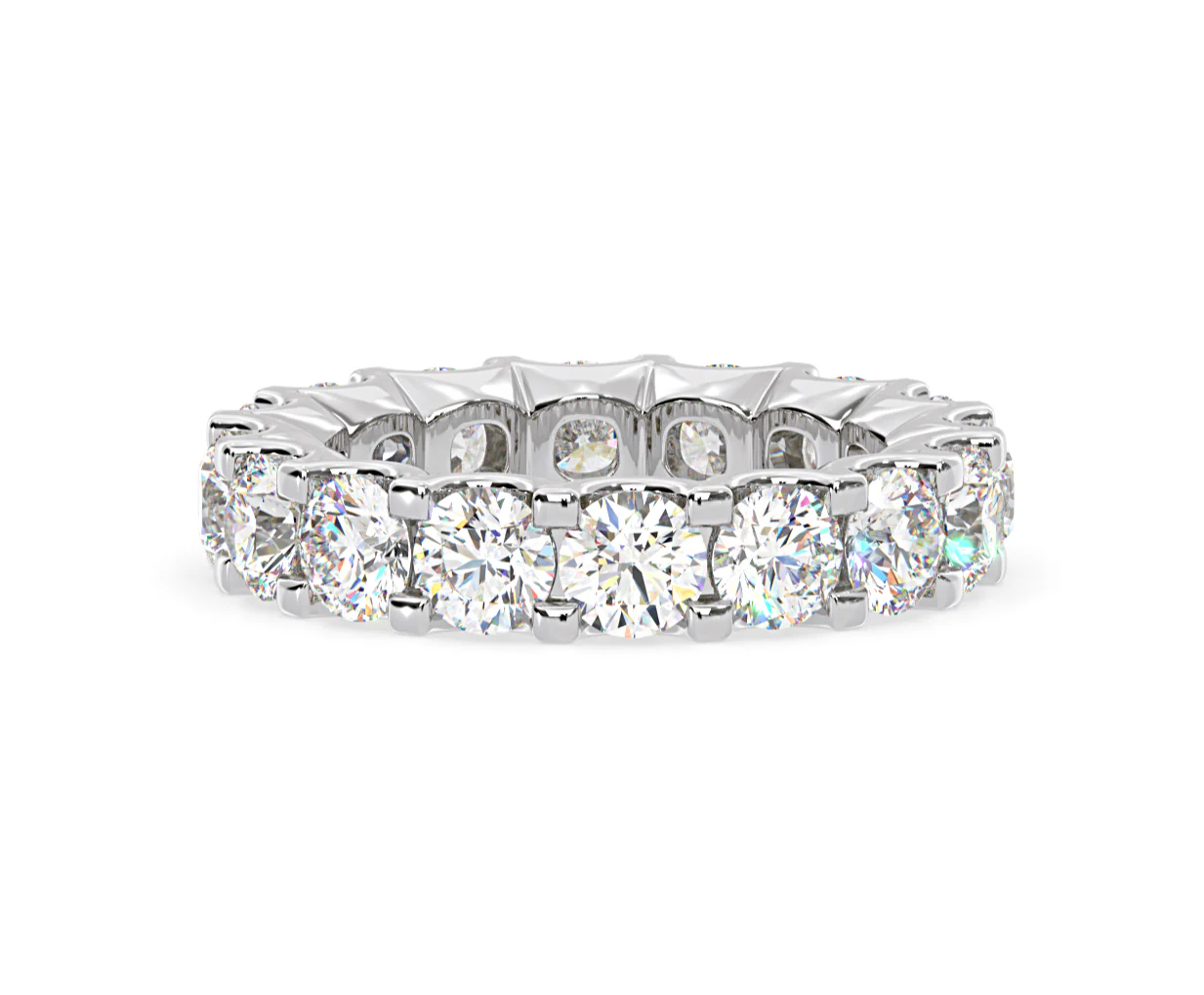 Chloe Lab Diamond Eternity Ring Platinum Claw Set 5.00ct G/Vs - Image 16
