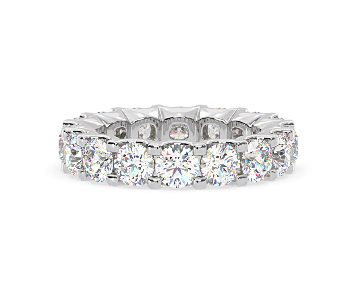 Chloe Lab Diamond Eternity Ring Platinum Claw Set 5.00ct G/Vs - Image 17