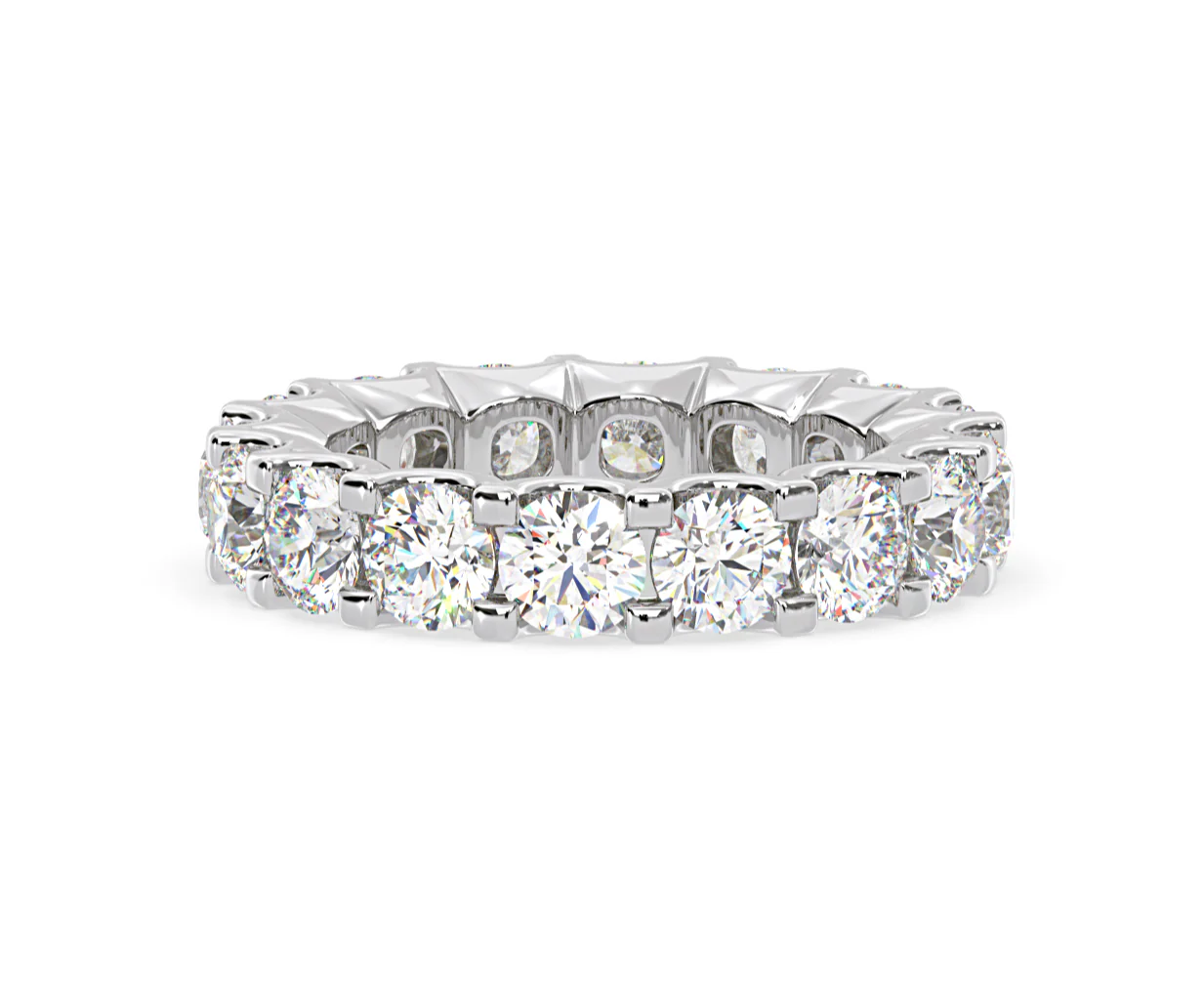 Chloe Lab Diamond Eternity Ring Platinum Claw Set 5.00ct G/Vs - Image 18