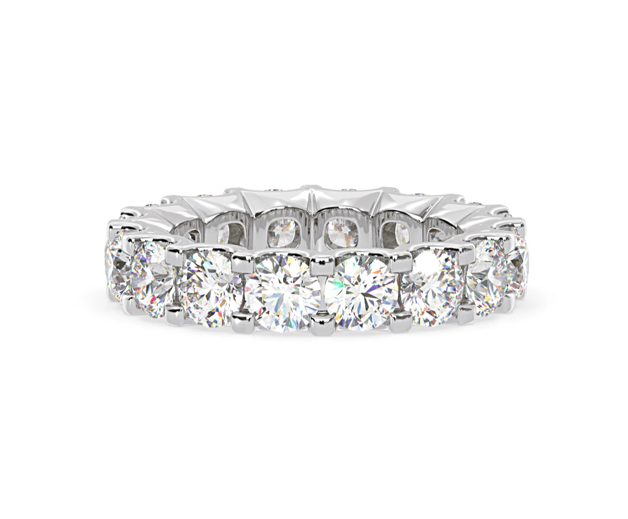 Chloe Lab Diamond Eternity Ring Platinum Claw Set 5.00ct G/Vs - Image 19