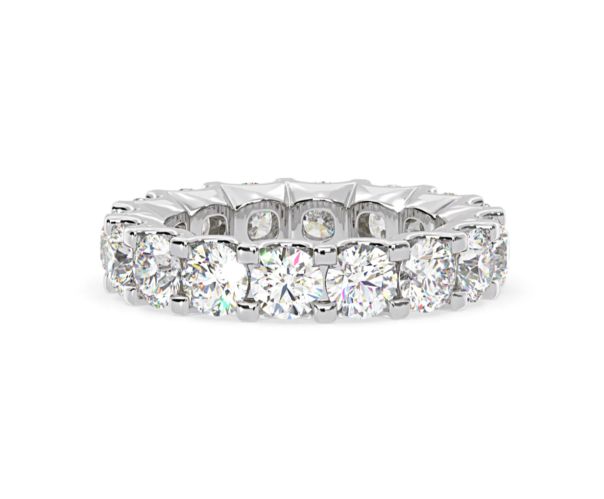 Chloe Lab Diamond Eternity Ring Platinum Claw Set 5.00ct G/Vs - Image 23