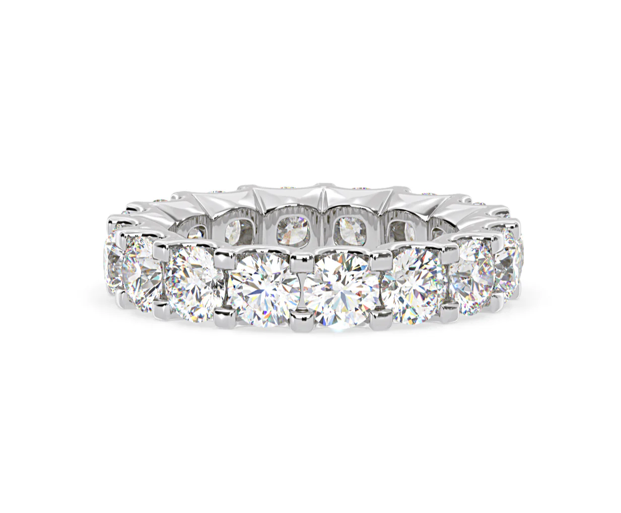 Chloe Lab Diamond Eternity Ring Platinum Claw Set 5.00ct G/Vs - Image 25