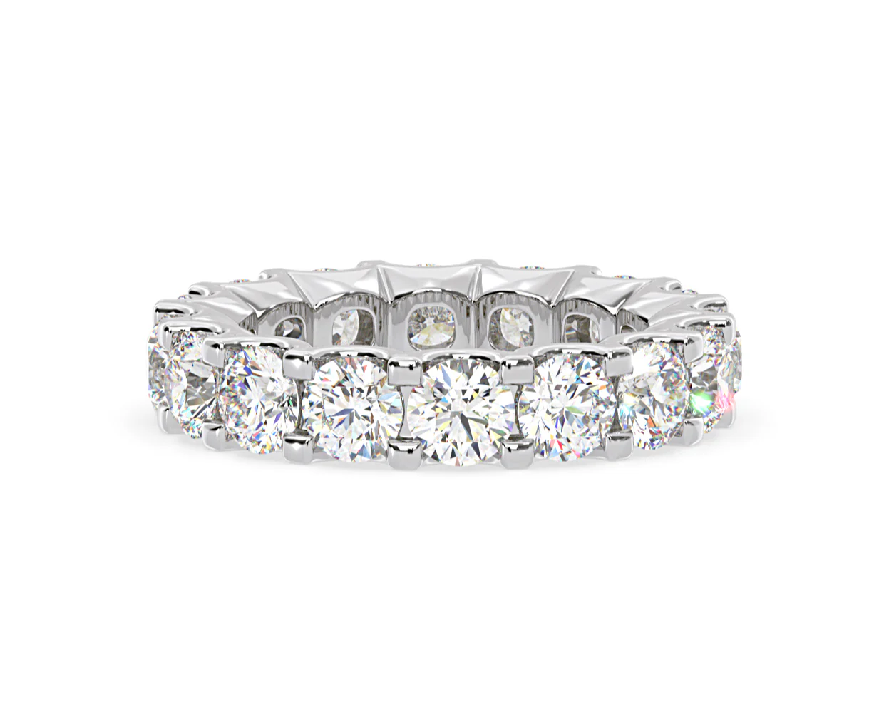 Chloe Lab Diamond Eternity Ring Platinum Claw Set 5.00ct G/Vs - Image 26