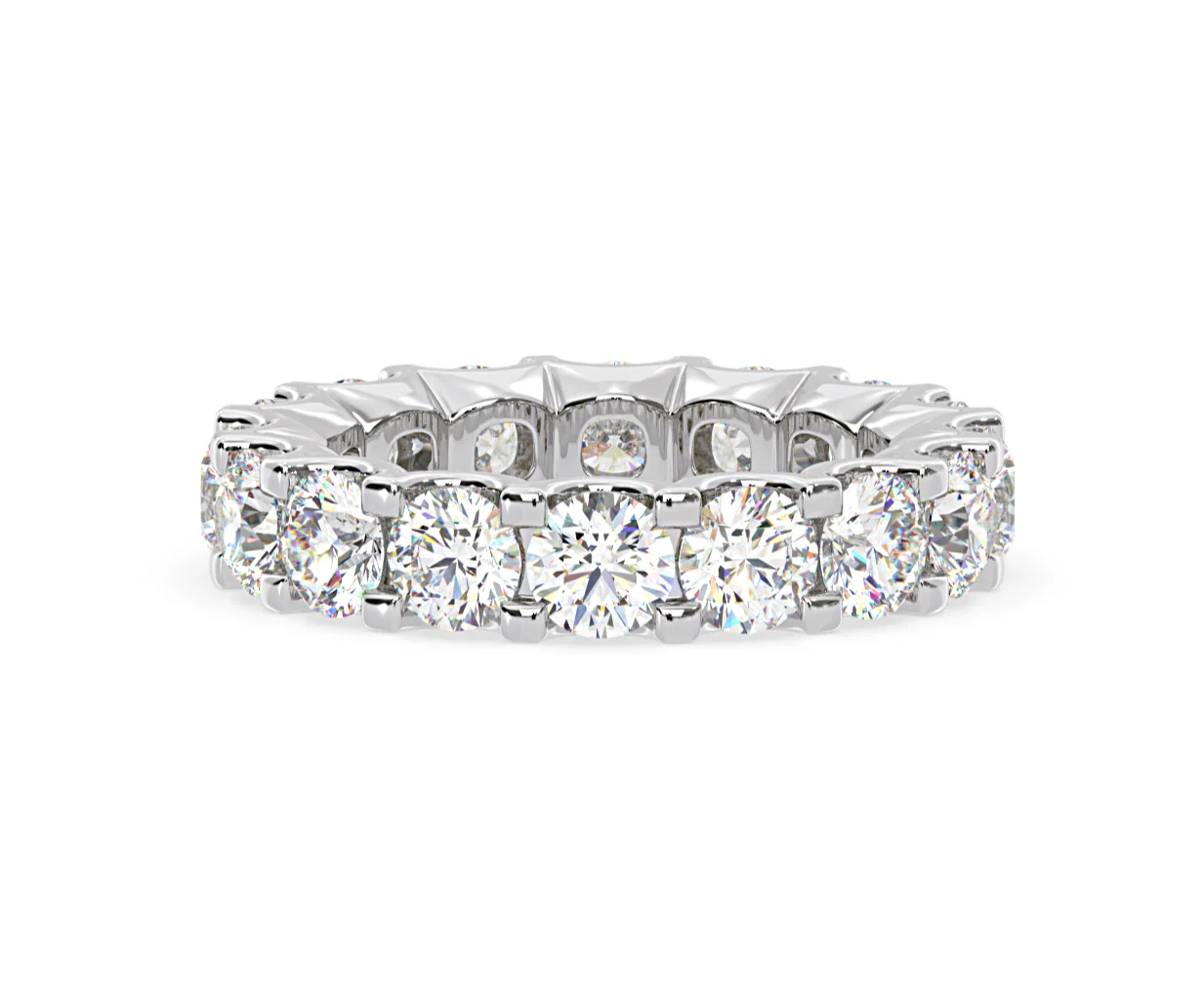Chloe Lab Diamond Eternity Ring Platinum Claw Set 5.00ct G/Vs - Image 27