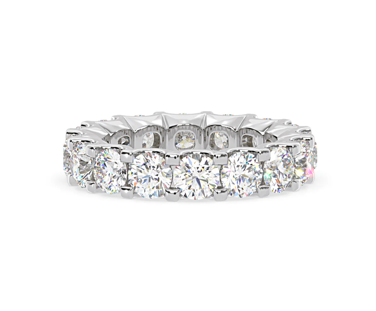 Chloe Lab Diamond Eternity Ring Platinum Claw Set 5.00ct G/Vs - Image 31