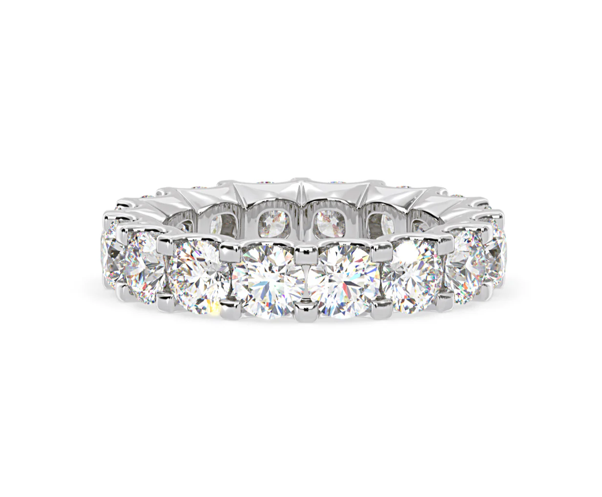 Chloe Lab Diamond Eternity Ring Platinum Claw Set 5.00ct G/Vs - Image 34