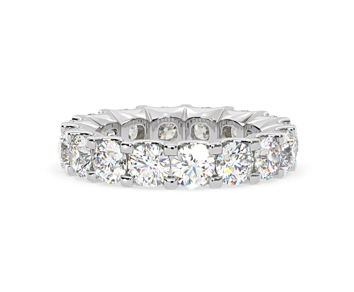 Chloe Lab Diamond Eternity Ring Platinum Claw Set 5.00ct G/Vs - Image 35