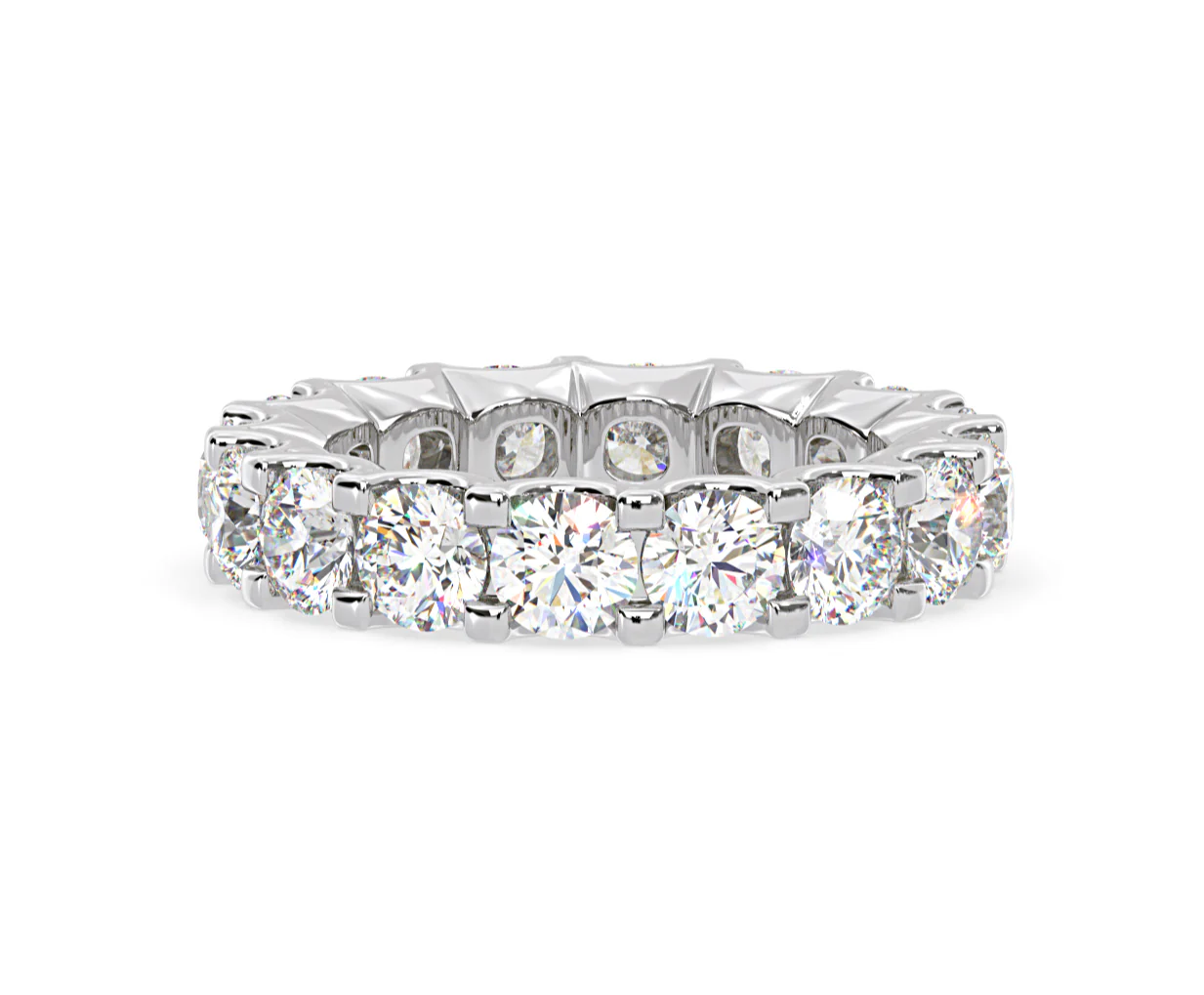 Chloe Lab Diamond Eternity Ring Platinum Claw Set 5.00ct G/Vs - Image 38