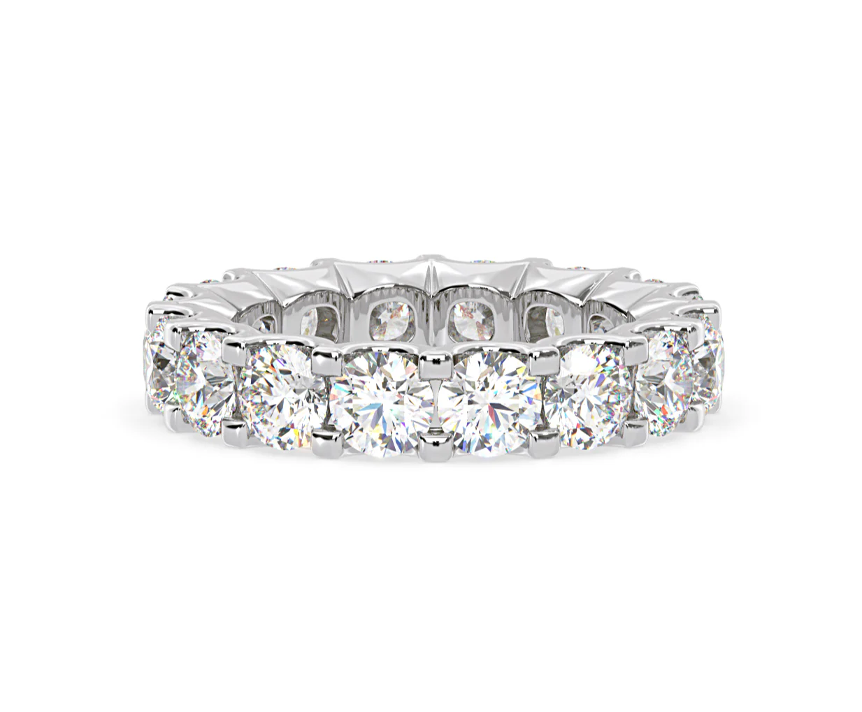 Chloe Lab Diamond Eternity Ring Platinum Claw Set 5.00ct G/Vs - Image 39