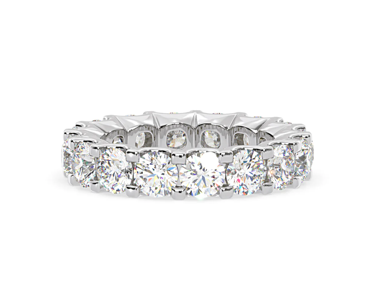Chloe Lab Diamond Eternity Ring Platinum Claw Set 5.00ct G/Vs - Image 40