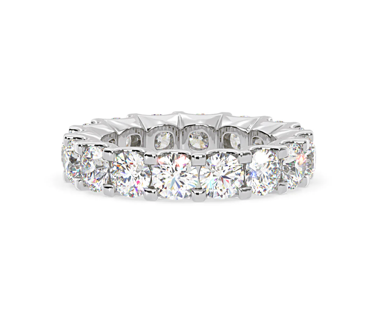 Chloe Lab Diamond Eternity Ring Platinum Claw Set 5.00ct G/Vs - Image 43