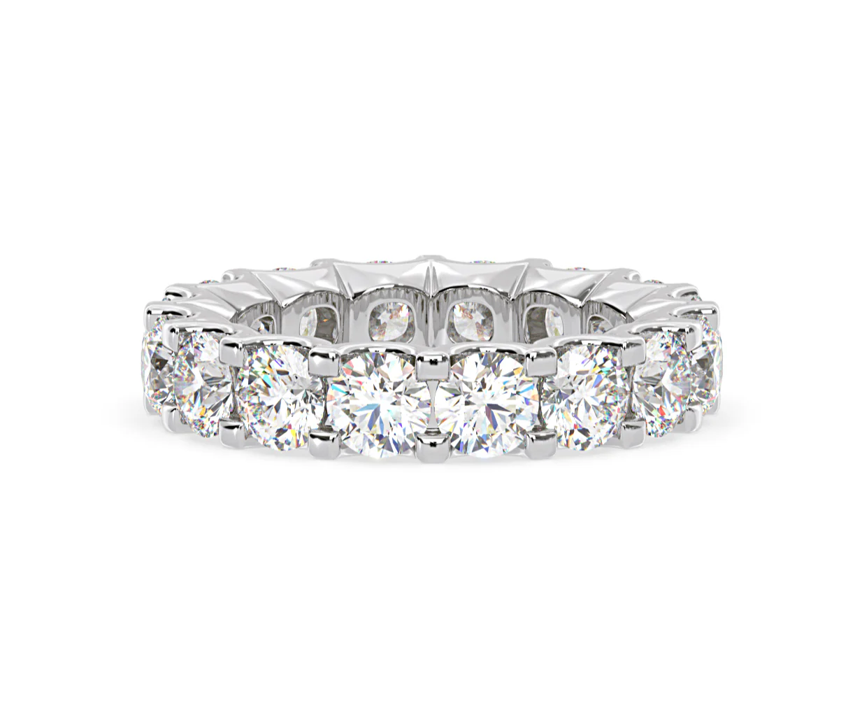 Chloe Lab Diamond Eternity Ring Platinum Claw Set 5.00ct G/Vs - Image 44