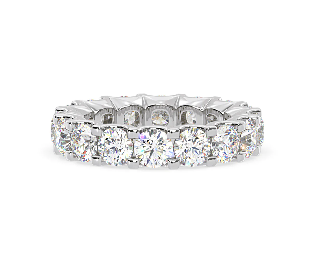 Chloe Lab Diamond Eternity Ring Platinum Claw Set 5.00ct G/Vs - Image 47