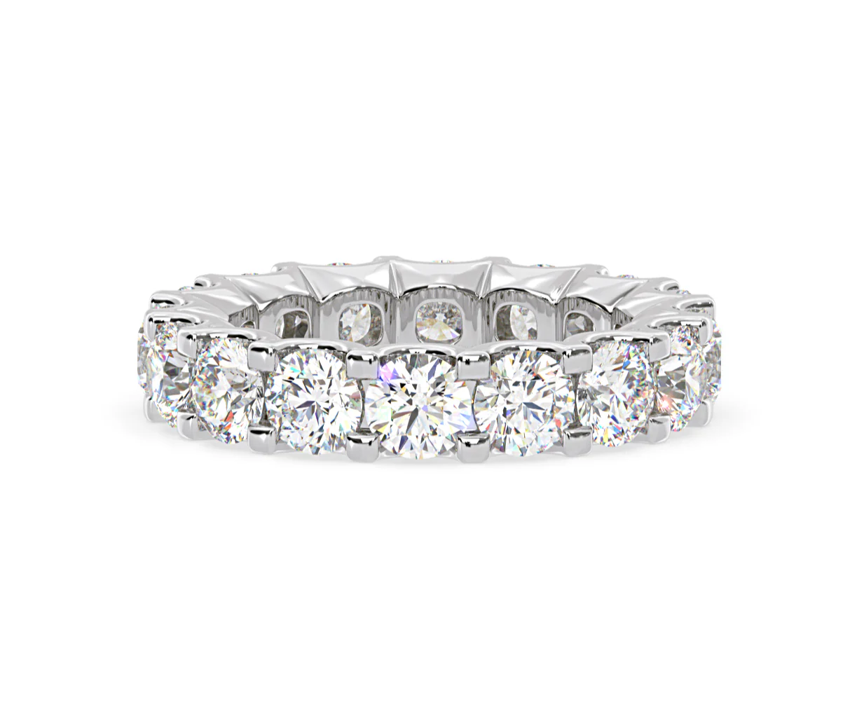 Chloe Lab Diamond Eternity Ring Platinum Claw Set 5.00ct G/Vs - Image 52