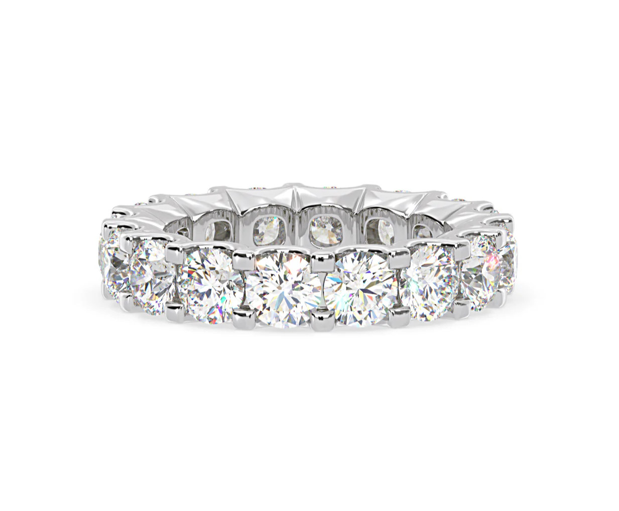 Chloe Lab Diamond Eternity Ring Platinum Claw Set 5.00ct G/Vs - Image 53