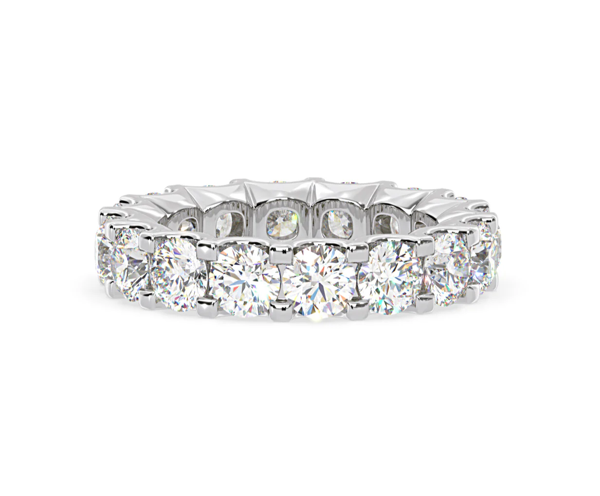 Chloe Lab Diamond Eternity Ring Platinum Claw Set 5.00ct G/Vs - Image 55