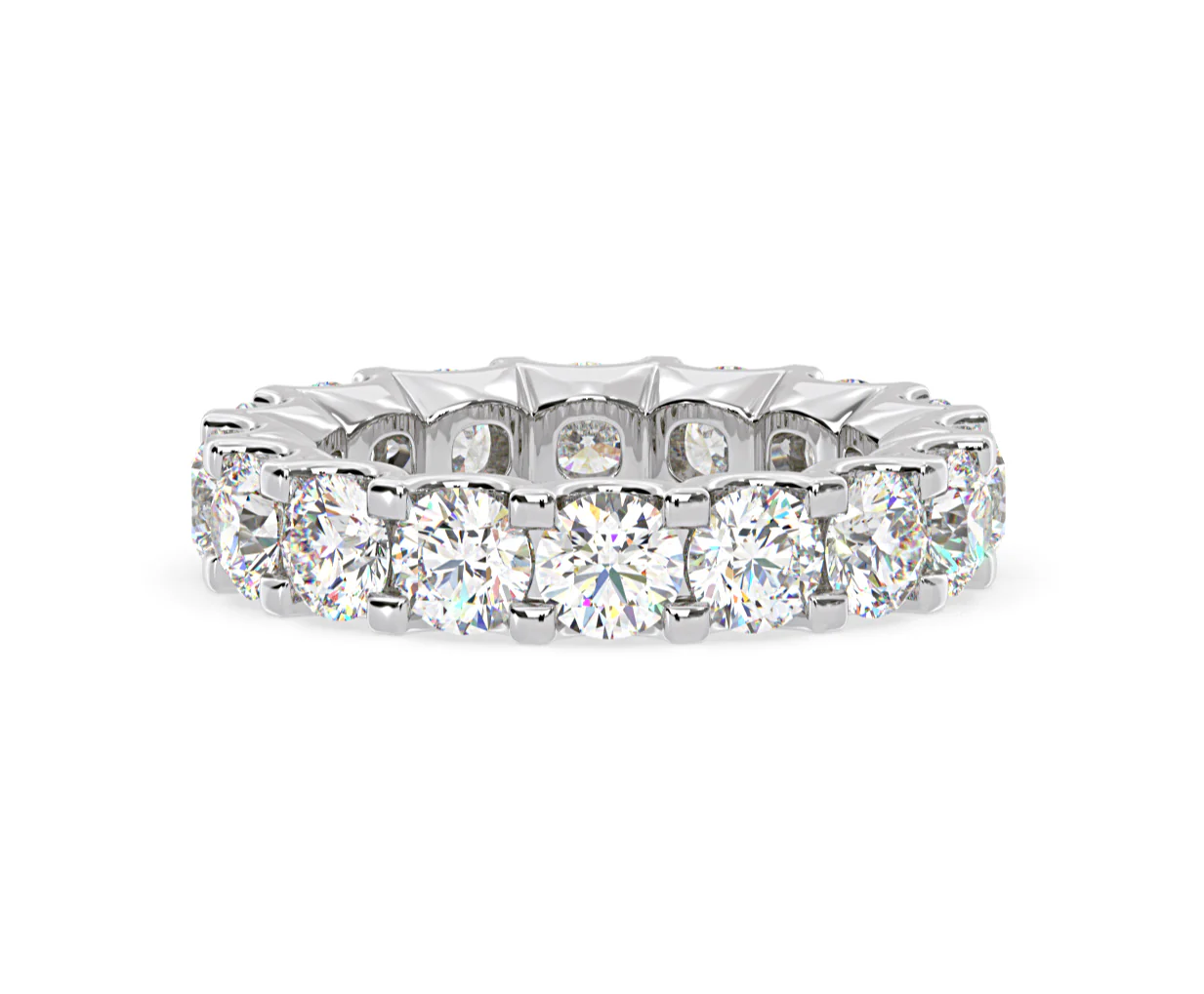 Chloe Lab Diamond Eternity Ring Platinum Claw Set 5.00ct G/Vs - Image 56