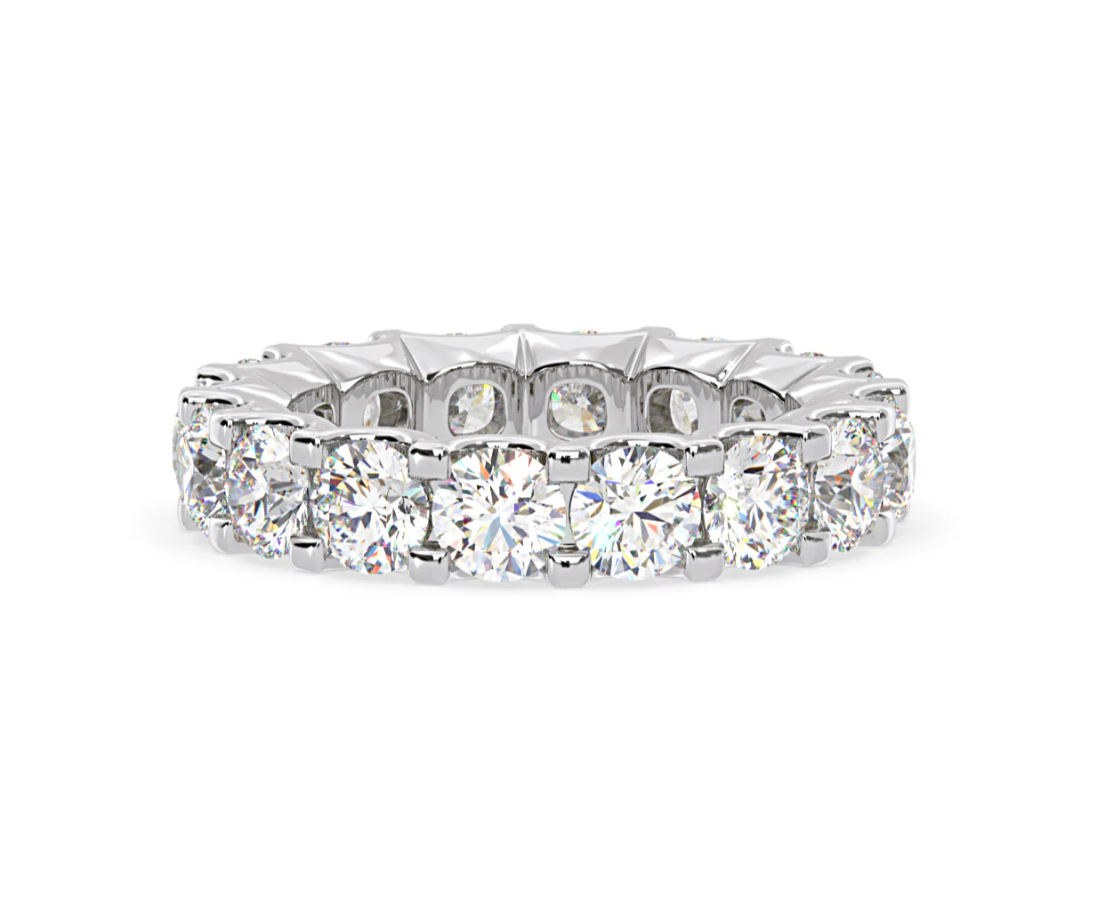 Chloe Lab Diamond Eternity Ring Platinum Claw Set 5.00ct G/Vs - Image 58